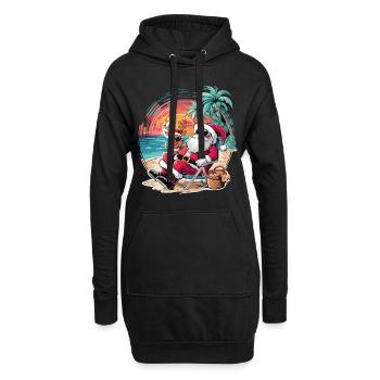 Noël en juillet - Sweat-shirt à capuche long Femme - noir - Devant