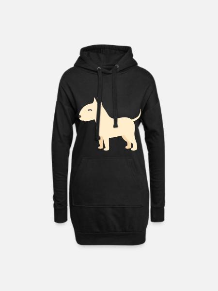 bullterrier - Hoodie-Kleid - Schwarz