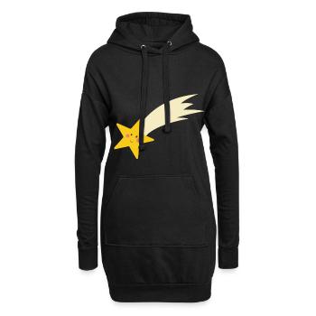 Étoile filante - Sweat-shirt à capuche long Femme - noir - Devant