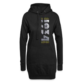 90e anniversaire Original août 1934 Né en 1934 - Sweat-shirt à capuche long Femme - noir - Devant