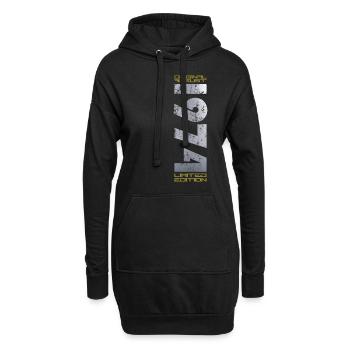 50e anniversaire Original août 1974 Né en 1974 - Sweat-shirt à capuche long Femme - noir - Devant