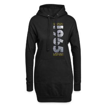 60e anniversaire Original août 1965 Né en 1965 - Sweat-shirt à capuche long Femme - noir - Devant
