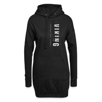 Wikinger - Hoodie-Kleid - Schwarz - Vorne