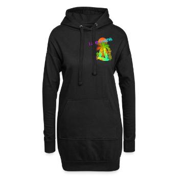 Karibik Liebe - Hoodie-Kleid - Schwarz - Vorne