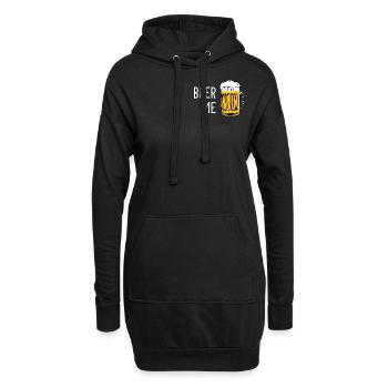 Beer Me Minimalistische Bier Designs Kaltgetränke - Hoodie-Kleid - Schwarz - Vorne