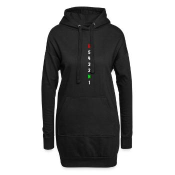 Retro Graphic Motorcycle Rider Motorcyclist Biker - Hoodie-Kleid - Schwarz - Vorne