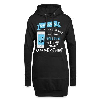 Lustig Lustiger Spruch Funny Geschenk Lustige - Hoodie-Kleid - Schwarz - Vorne