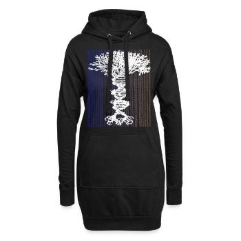 Arbre porte-bonheur de l'ADN - Sauvez le monde - Sweat-shirt à capuche long Femme - noir - Devant