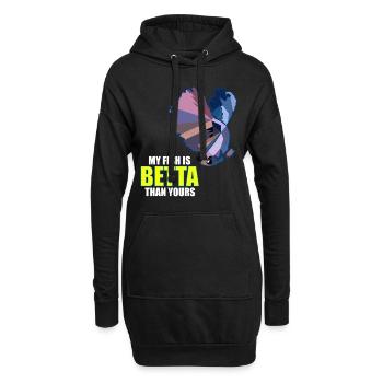 Betta Splendens Kampffisch Labyrinthfisch Geschenk - Hoodie-Kleid - Schwarz - Vorne
