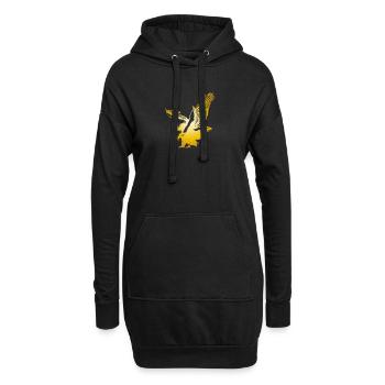 Eagle Golden Eagle Osprey aigle rapace - Sweat-shirt à capuche long Femme - noir - Devant