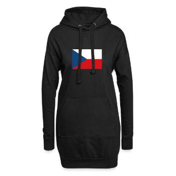 Tschechien Flagge Fahne tschechisch Prag Bier EU - Hoodie-Kleid - Schwarz - Vorne