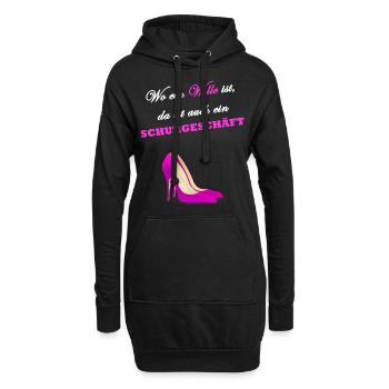Shopping Queen - Sweat-shirt à capuche long Femme - noir - Devant