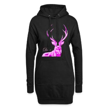 Rosa Hirsch - Hoodie-Kleid - Schwarz - Vorne