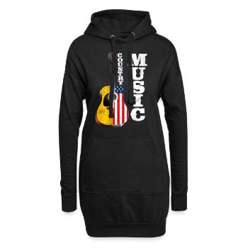 Métropole Banjo Musique country Rock Musique - Sweat-shirt à capuche long Femme - noir - Devant