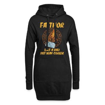 Cadeau cool pour le père Hammer Hammer de Fa-Thor - Sweat-shirt à capuche long Femme - noir - Devant