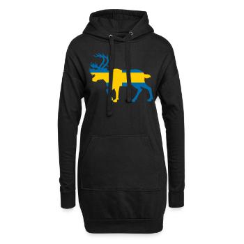 Pays Suède Schwedish Norvège Allemagne - Sweat-shirt à capuche long Femme - noir - Devant