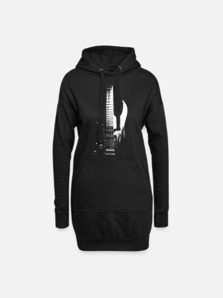 Electric guitar guitarist lead-guitar guitar - Hoodie Dress - black