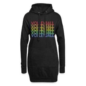 Volley-ball retro - Sweat-shirt à capuche long Femme - noir - Devant