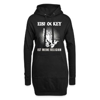 Eishockey Spruch Design Lustig - Hoodie-Kleid - Schwarz - Vorne