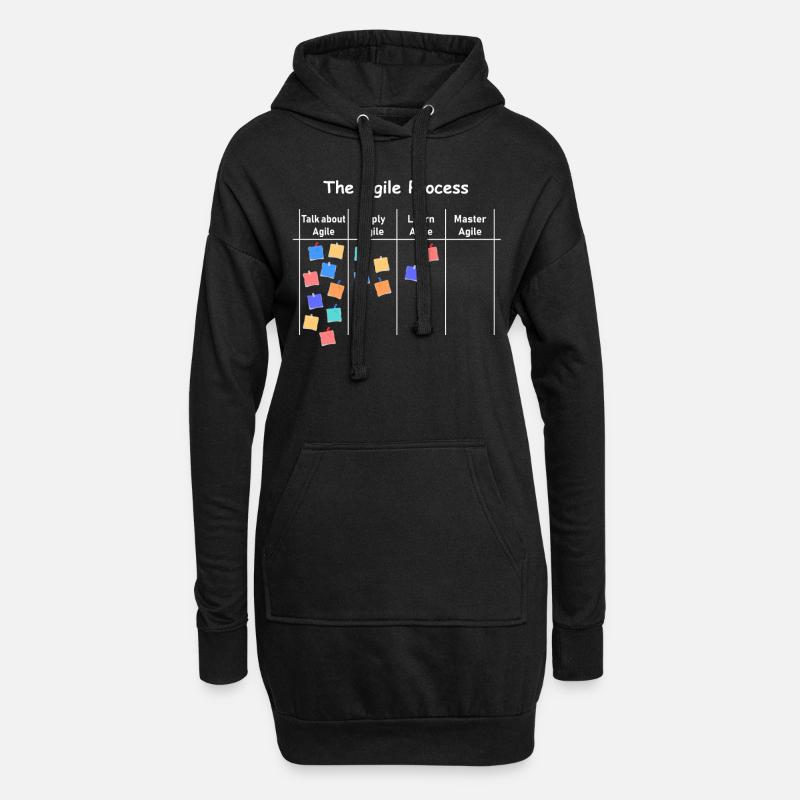 Agile Process AOE Projekt Prozessmanagement - Hoodie-Kleid - Schwarz