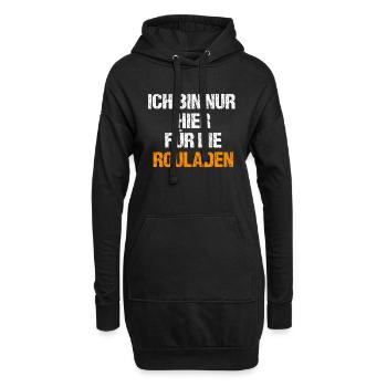 Rouladen - Hoodie-Kleid - Schwarz - Vorne