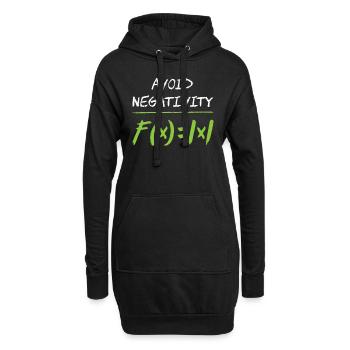Évitez les mathématiques négatives - Sweat-shirt à capuche long Femme - noir - Devant