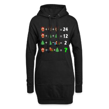 Math Teacher Christmas Bill Ugly Christmas - Hoodie Dress - black - Front