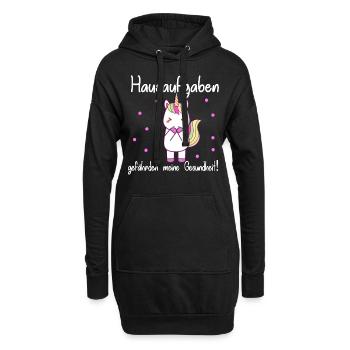 Hausaufgaben gefährden meine Gesundheit - Hoodie-Kleid - Schwarz - Vorne