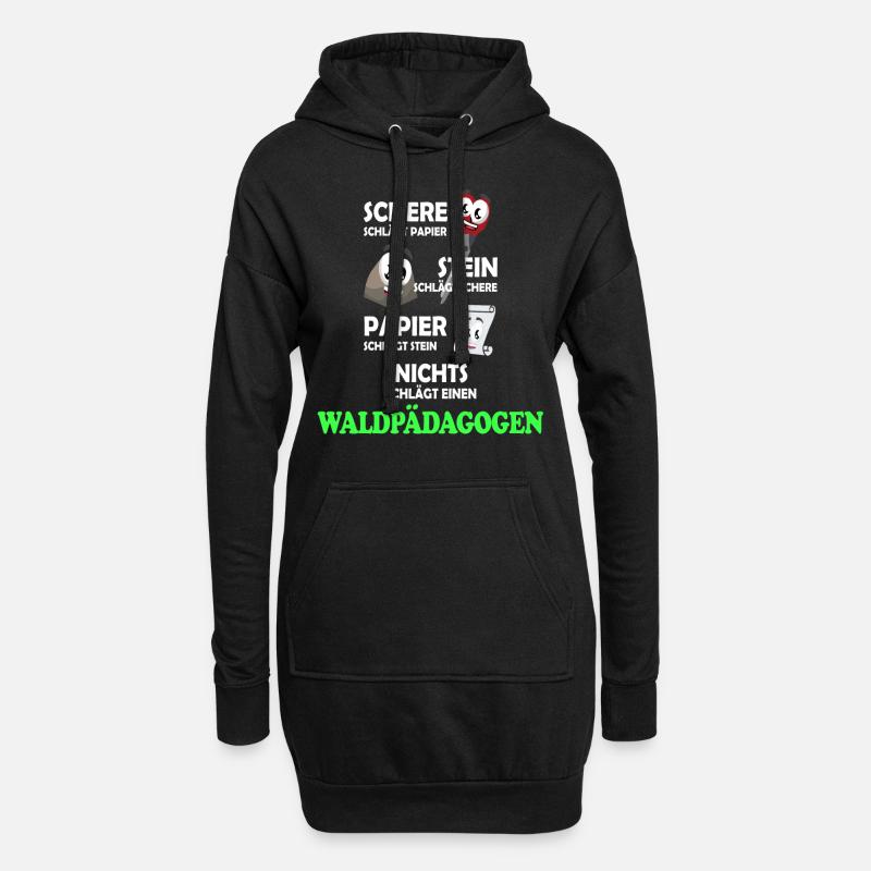 Waldpädagogik Erlebnispädagoge - Hoodie-Kleid - Schwarz