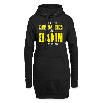 Gymnastik - Hoodie-Kleid - Schwarz - Vorne