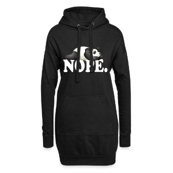 Nope Panda Design lustig - Hoodie-Kleid - Schwarz - Vorne
