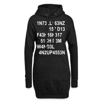 Intelligenz Ist Die Fähigkeit Sich Anzupassen - Hoodie-Kleid - Schwarz - Vorne