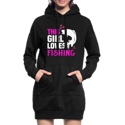 This girl loves Fishing angeln und Angler - Hoodie-Kleid