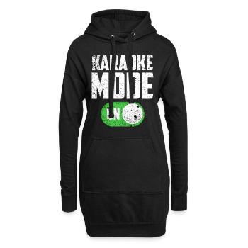 Karaoke - Hoodie-Kleid - Schwarz - Vorne
