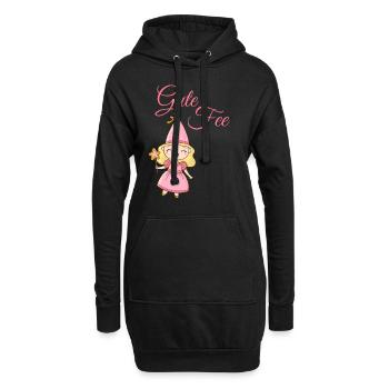 Gute Fee Märchenwesen Fabelwesen Fairy - Hoodie-Kleid - Schwarz - Vorne