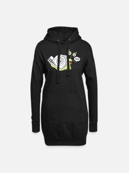 Turboschnecke - Hoodie-Kleid - Schwarz