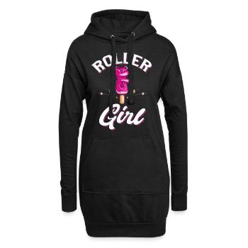 Roller Derby Rollschuh Skate Inline Skates - Hoodie-Kleid - Schwarz - Vorne