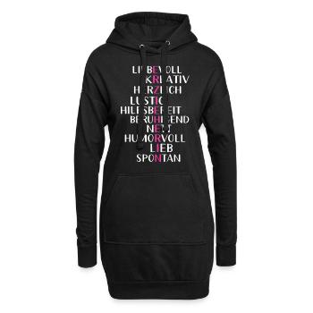 Erzieherin Kindergarten und Erziehung - Hoodie-Kleid - Schwarz - Vorne