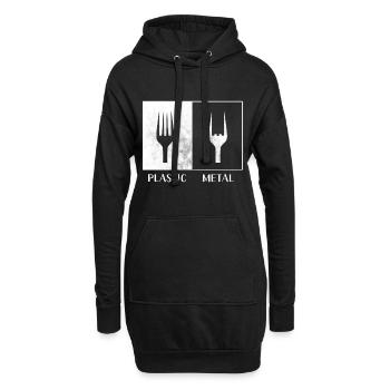 Plastic Heavy Metal lustige Musik - Hoodie-Kleid - Schwarz - Vorne