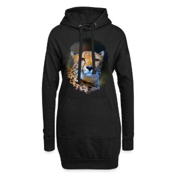 Gepard - Hoodie-Kleid - Schwarz - Vorne