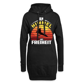 Drachenfliegen Drachenflieger Drachen - Hoodie-Kleid - Schwarz - Vorne