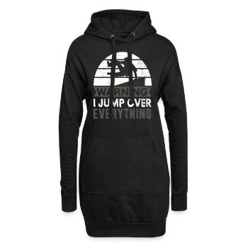 Parkour freerunning parkour runner idée cadeau - Sweat-shirt à capuche long Femme - noir - Devant