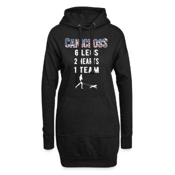 Canicross Dog Sports Dog Running Trail Running - Hoodie-Kleid - Schwarz - Vorne