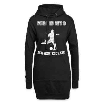 Mir reichts ich geh kicken Fußball Fußballer - Hoodie-Kleid - Schwarz - Vorne