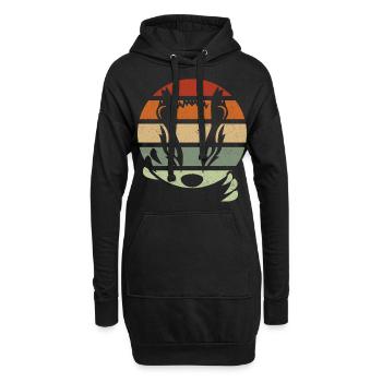 Les toits de miel - Sweat-shirt à capuche long Femme - noir - Devant