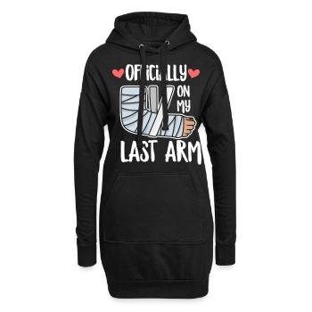 Armbruch Spruch für Jemanden mit einem gebrochenen - Hoodie-Kleid - Schwarz - Vorne