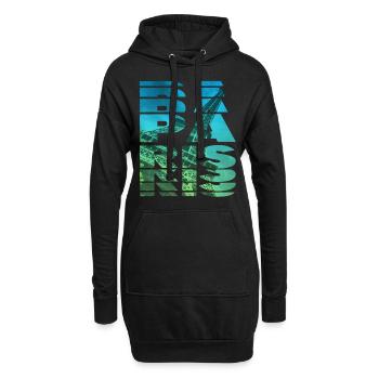 Paris France Ville Skyline Accueil Amour - Sweat-shirt à capuche long Femme - noir - Devant