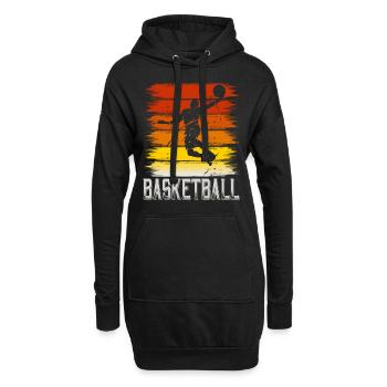 Basketteur Basketteur Dunking Vintage Retro - Sweat-shirt à capuche long Femme - noir - Devant