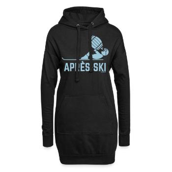 Après-Ski (Apres Ski Biertrinker Bierfass / Sky) - Hoodie-Kleid - Schwarz - Vorne