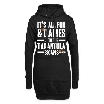 Tarantula Haustier | Vogelspinnen Spinne Geschenke - Hoodie-Kleid - Schwarz - Vorne